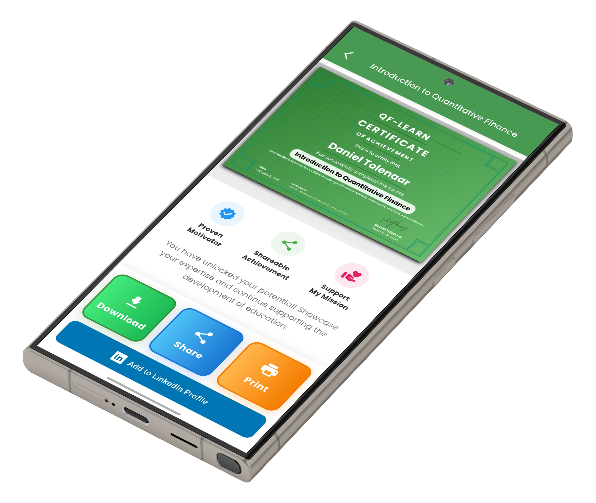 QF-Learn Certificate